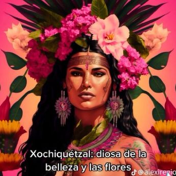 Xochiquétzacoatl: Diosa de la belleza y las flores / @alexiregio