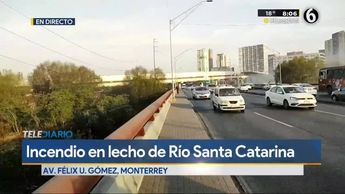 Río Santa Catarina se incendia; no reportan daños graves