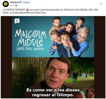 "Es como ver a los dioses regresar al, Olimpo"; La reacción de los fans luego del estreno de Malcolm Life's Still Unfair | Facebook Filmland