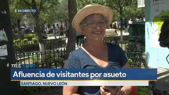 Reportero recibe piropo de mujer que viajó a Nuevo León para conocer Santiago