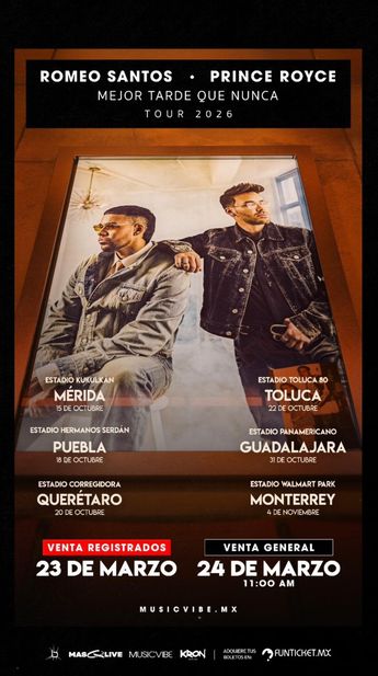 Cartel de festival de Romeo Santos y Prince Royce. / Especial