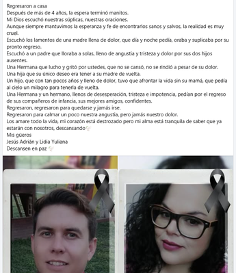 Anahí agradeció a todos los que se unieron en la búsqueda de sus hermanos. | Especial