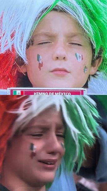 Niño llora por derrota de México en Qatar 2022