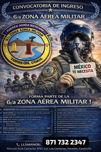 Convocatoria para unirse a la Fuerza Aérea Mexicana