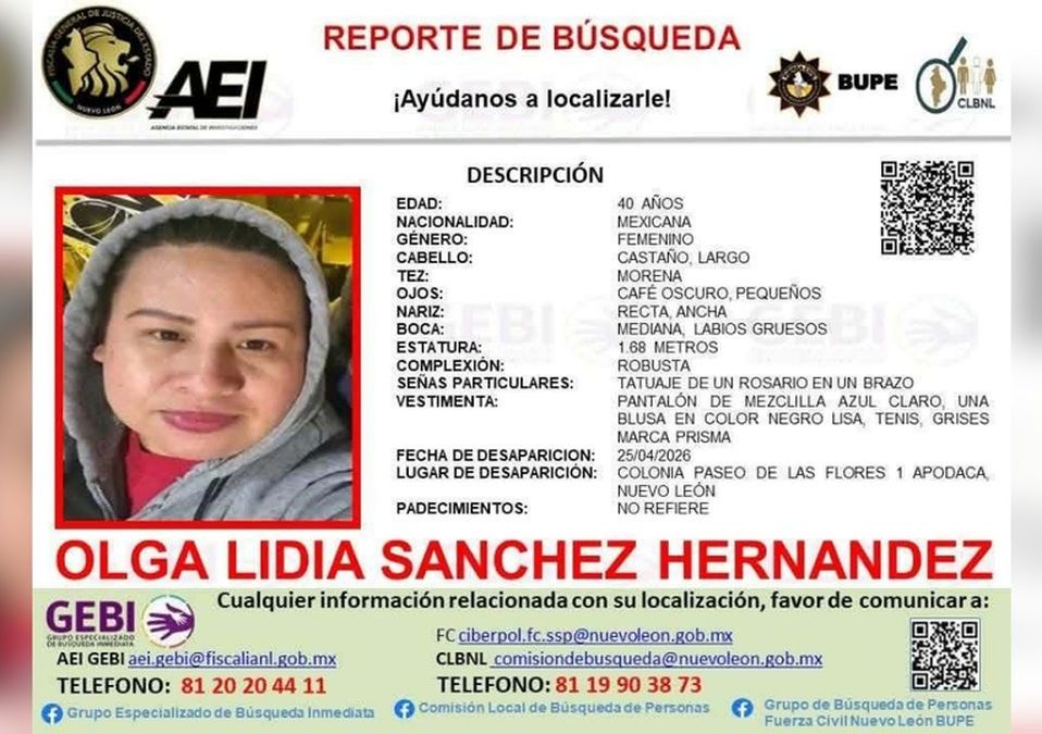 Se reportó que la mujer desapareció tras solicitar un transporte privado en la colonia Paseo de las Flores. | Especial