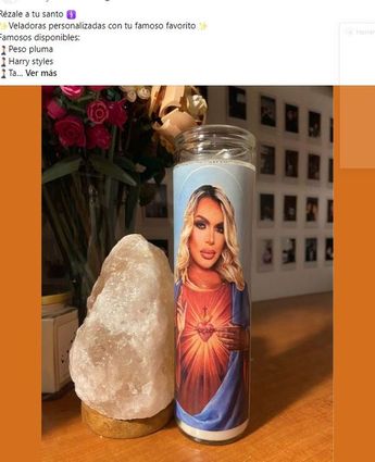 Veladora de Wendy Guevara se vende en Facebook