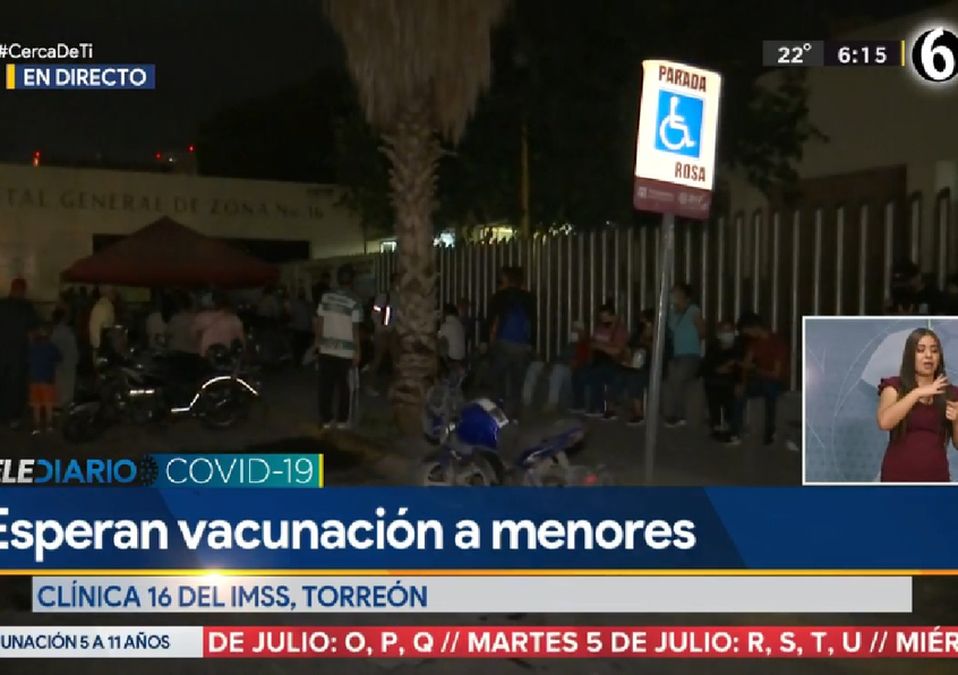 Inicia vacunación covid-19 a menores de 5 a 11 años en Torreón