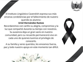 El Instituto Lingüístico Cavendish despidió a Uriel, su exalumno / Cortesía