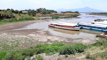 Sequía en el Lago de Pátzcuaro. |