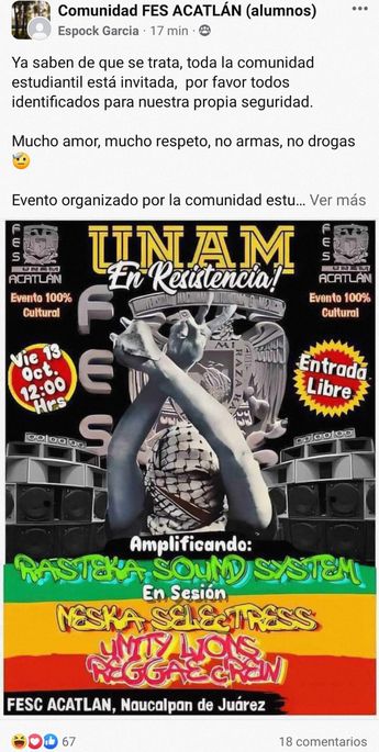 Alumnos de FES Acatlán convocan a concierto/ Facebook
