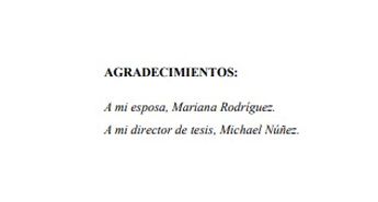Dedicatorias y agradecimientos del mandatario dentro de sus tesis doctoral. | Cortesía