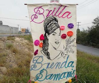 Familiares reconstruyen mural de su hija desaparecida en 2011. / Mayte Villasana