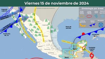 Clima viernes 15 noviembre 2024