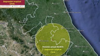 Posición actual de la Depresión Tropical Chris