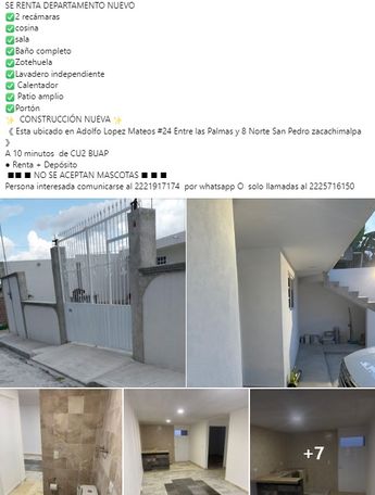 Renta cerca de San Pedro Zacachimalpa, Puebla / Cortesía