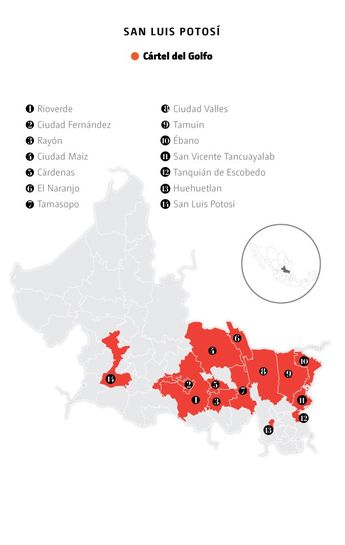 Se disputan SLP tres cárteles y tres bandas regionales: Sedena. | Gráfico
