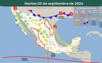 Clima México martes 3 septiembre
