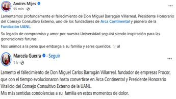 Pésames de Andrés Mijes y Marcela Guerra | Especial