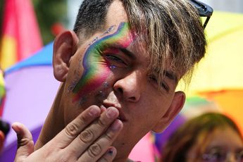 Asistente a la Marcha del Orgullo de 2023./Galo Cañas, Cuartoscuro.