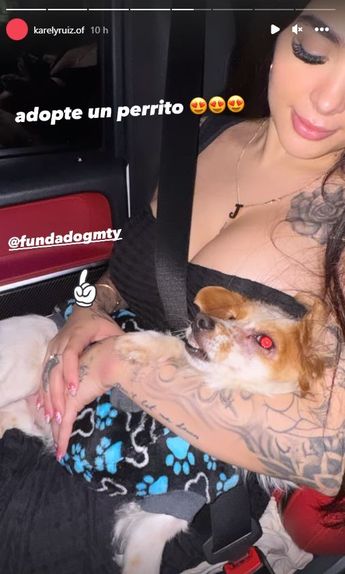 Karely Ruiz dio a conocer que adoptó a "Austin". | Cortesía