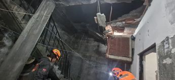 Colapso de la estructura de concreto en la casa de la colonia Cañada Blanca. | Marcela Cuevas
