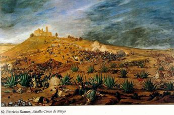Batalla Cinco de Mayo / Patricio Ramos / Técnica: Óleo sobre tela