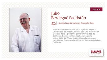 Julio Berdegué, secretario de Agricultura y Desarrollo Rural