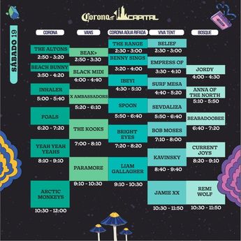 Corona Capital: horarios sábado/ Corona Capital