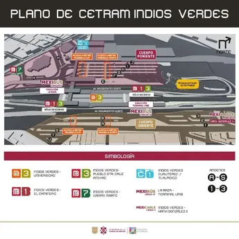 Mapa del nuevo Cetram Indios Verdes