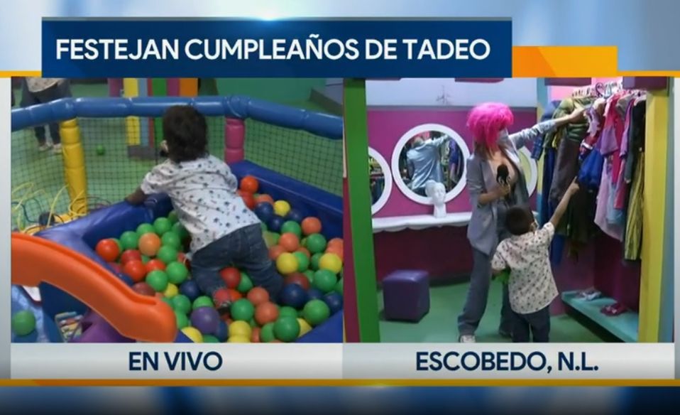 Celebran cumpleaños de Tadeo, menor afectado tras incendio en Monterrey. / Captura