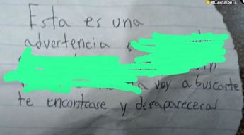 Segunda supuesta amenaza a menor en un mensaje de papel. | Cortesía