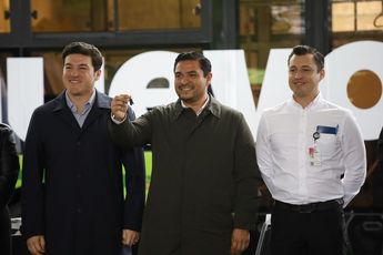 Samuel García y Luis Donaldo Colosio asistieron al evento de apertura de la Ruta 39. | Jorge López