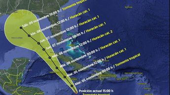 Trayectoria tormenta tropical Rafael