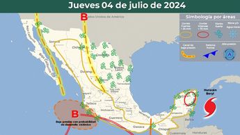 Clima México jueves 4 de abril