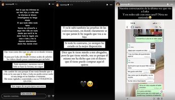 Maya Nazor compartió capturas de pantalla de conversaciones con Santa Fe Klan.