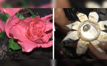 Flores de materiales recicladas para disfraz de Día de Muertos/ Telediario