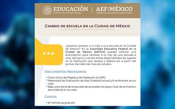 Infografía cambio de escuela AEFCM | AEFCM