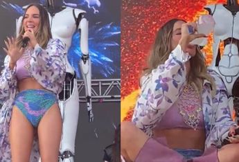 Belinda sufre baja de presión durante presentación en Machaca Fest