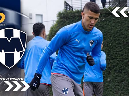 Nelson Deossa en el entrenamiento de Rayados del jueves 16 de enero