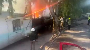 Colonia Aviación: Hombre sufre quemaduras tras incendio de jacales