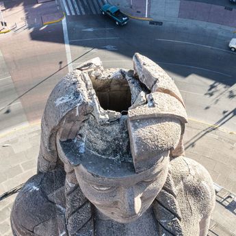 Daño en monumento de la Glorieta de Los Niños Héroes / Cortesía