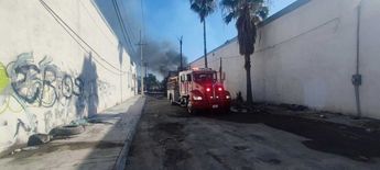 Bomberos Nuevo León regresó a las bodegas el viernes por la mañana. | Francisco Zúñiga Esquivel