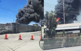 Así está el incendio en Escobedo actualmente. | Especial