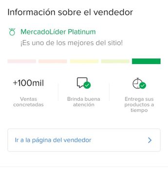 Barra de información de vendedor en Mercado Libre / TELEDIARIO