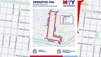 Cierre de calles en Monterrey sábado 23 noviembre