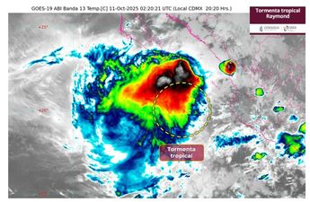 Tormenta Tropical Raymond en la costa del Pacífico 10 de octubre 20:10 horas | Conagua