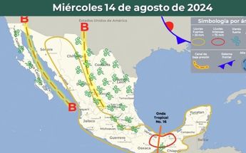 Clima en México 14 de agosto