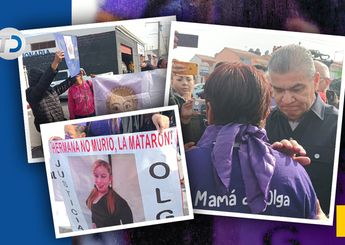 Familiares de Olga se manifiestan y piden ayuda al gobernador para que se haga justicia. /Antonio Texta