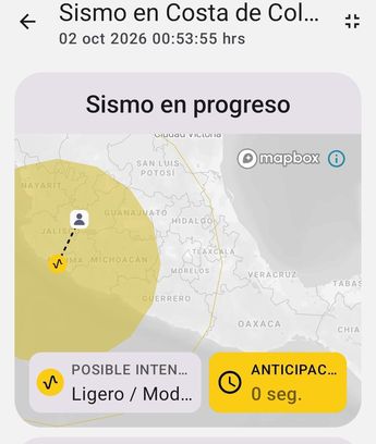 Algunos teléfonos celulares alertaron sobre el sismo.