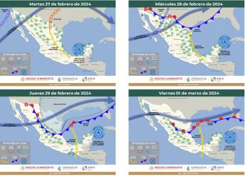 Trayectoria del frente frío 38 2024